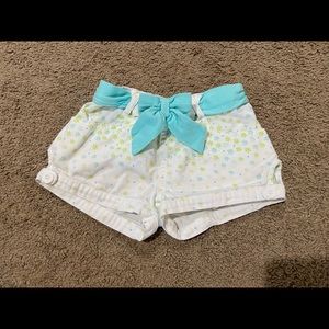 Bitty Baby by American Girl Girls Size 5 Shorts 100% Cotton Flowers Blue Green